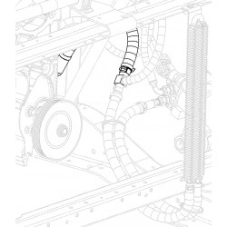 W0010748  -  Hose Asm - Power Steering Pump Inlet (Pump to Fluid Cooler Outlet Hose)