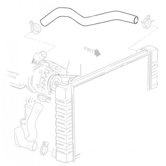 W8800400  -  Upper (Inlet) Radiator Hose (L31 - 5.7L)