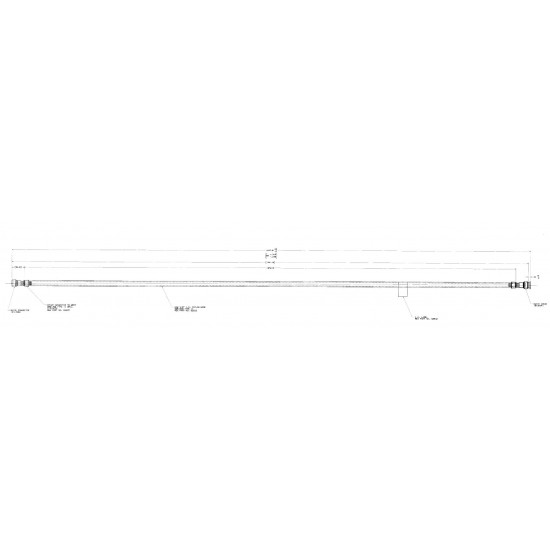 W0000539  -  Hose Asm - Fuel Feed Front ~ 57" Length 3/8" Dia