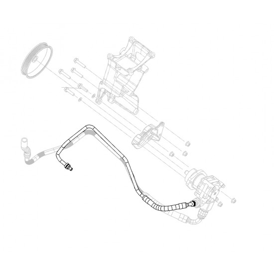 W0007565 - Hose Asm - Pump To Steering Gear W0007565 - Hose Asm - Pump To Steering Gear