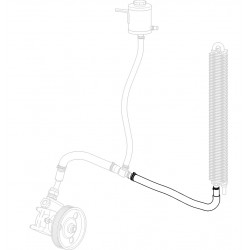 W0009545  -  Hose - Power Steering Cooler Outlet (Cooler to Pump Inlet Hose)