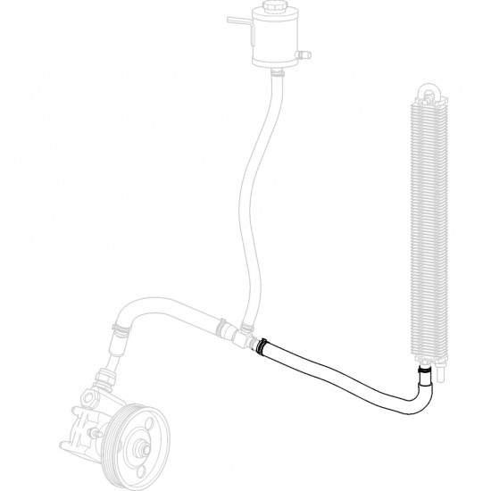 W0009545  -  Hose - Power Steering Cooler Outlet (Cooler to Pump Inlet Hose)