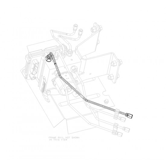 W0010599 - Hose Asm - Brake Pressure Modulator Valve Out, Front, Rh W0010599 - Hose Asm - Brake Pressure Modulator Valve Out, Front, Rh