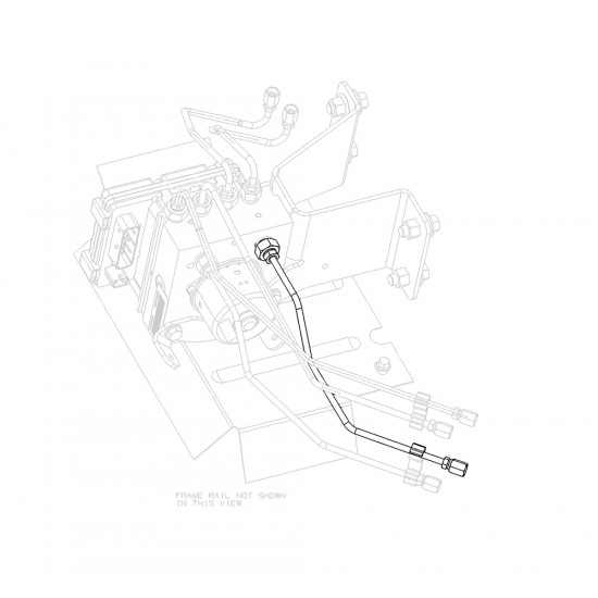 W0010603  -  Hose Asm - Brake Pressure Modulator Valve In, Rear (secondary)