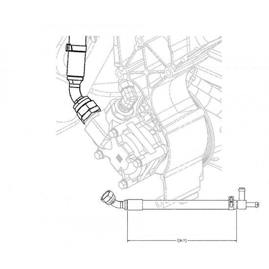 W0010748 - Hose Asm - Power Steering Pump Inlet (Pump to Fluid Cooler Outlet Hose) W0010748 - Hose Asm - Power Steering Pump Inlet (Pump to Fluid Cooler Outlet Hose)