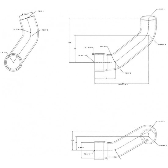 W0012206  -  Hose - Charge Air Cooler Outlet (Cold Side) 