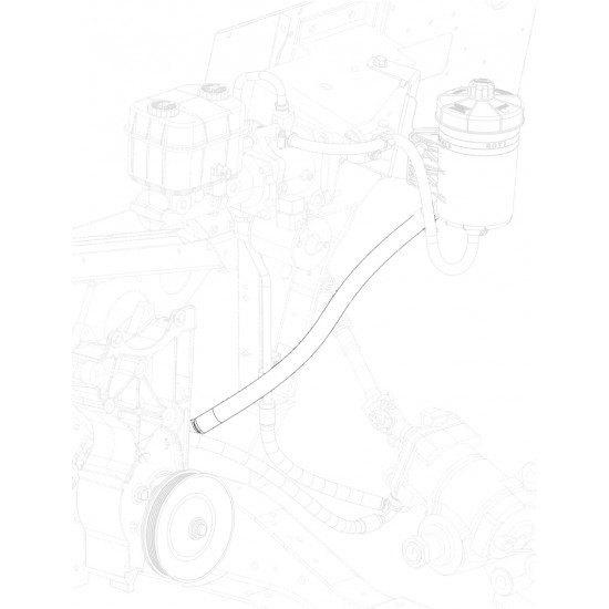 W0012394 - Hose Asm - Reservoir To Pump (~23.5") W0012394 - Hose Asm - Reservoir To Pump (~23.5")