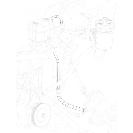 W0012395  -  Hose Asm - Power Steering Booster Inlet (Booster to Gear)