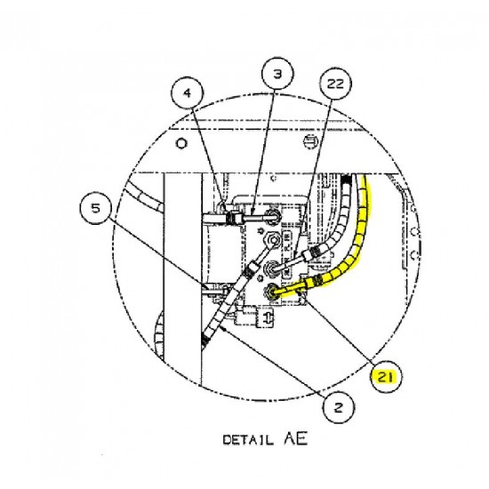 W0007689  -  Pipe - Rear Brake Intermediate, LH (178" Wheelbase)