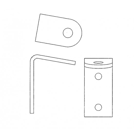 W0011869 - Bracket - Upper Radiator Support Rod W0011869 - Bracket - Upper Radiator Support Rod