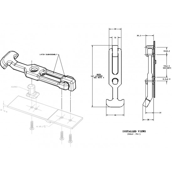 W0013757  -  Draw Latch - Flexible 
