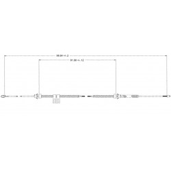 15022039  -  Cable Asm - Park Brake Front (Approx 98" Length)