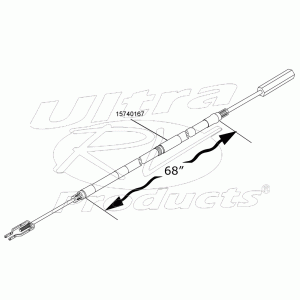 15740167 - P-series Park Brake Cable 68" Length