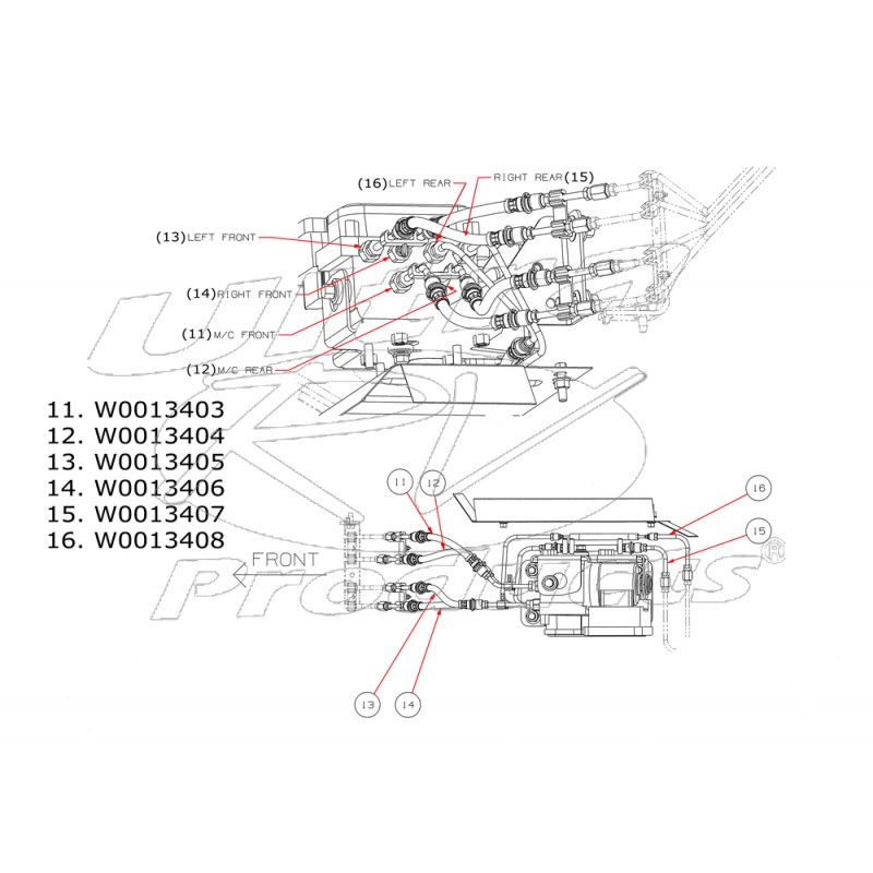 W0013403 - Tube Asm - ABS Brake Booster Primary (From M/C 