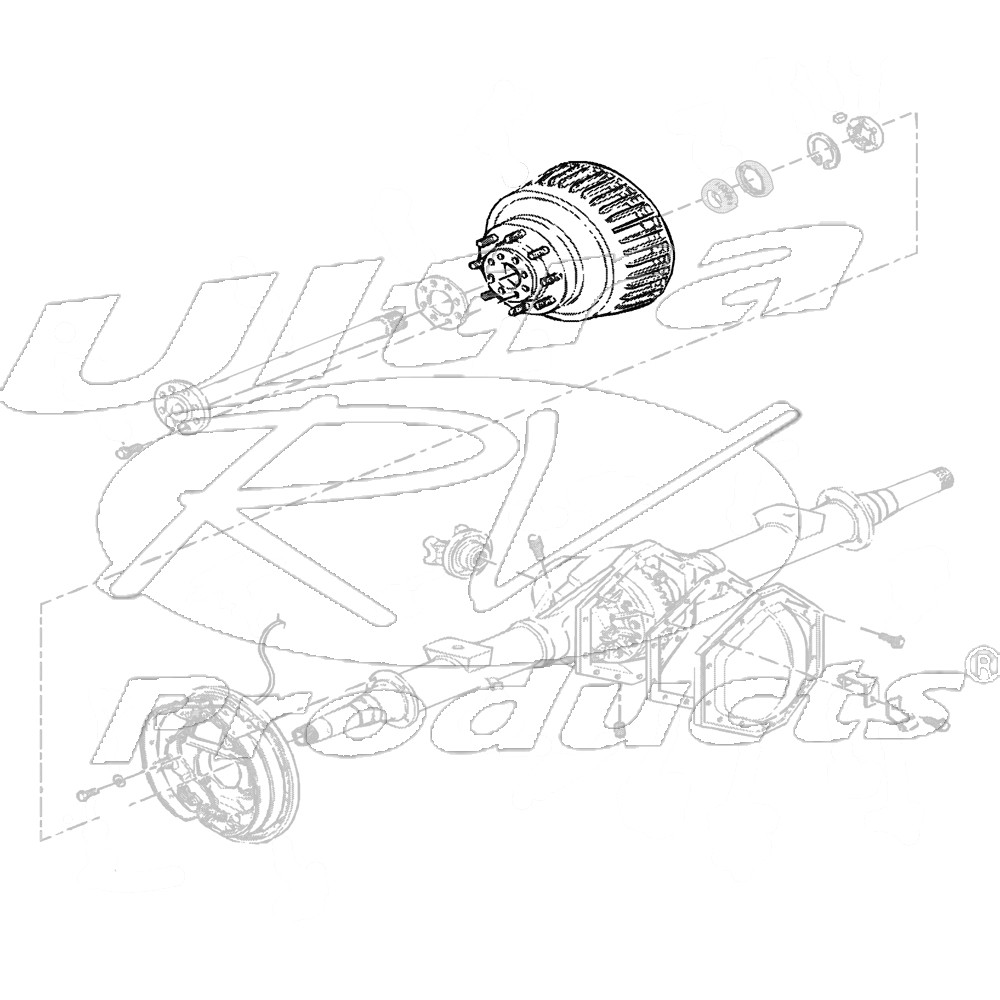 15633399 Drum Rear Brake (P42 JB8 SRW) Workhorse Parts