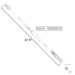 W0000519  -  Cable Asm - Park Brake (67.5" Overall Length)