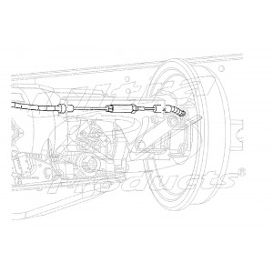 W0007187  -  Cable Asm - Park Brake Rear (15.5")
