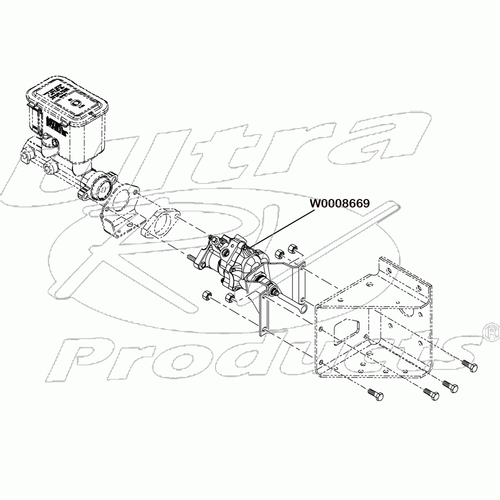 W0008669 - (Hydro-Boost) Power Brake Booster Asm (P42 JF9 / W42 JM6 Brake Code)