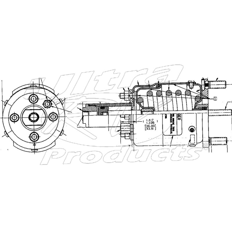 W8000504 J71 Hydraulic Park Brake Actuator Workhorse Parts