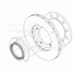 W8003783 - Rear Rotor Assembly With Tone Ring (JM3 Brake Code)