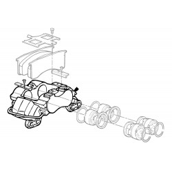 W8001187 - Quadraulic 70mm Piston Caliper Asm, RH Rear Or LH Front