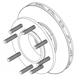 W8810508  - Hub And Rotor Asm - Front Wheel (J8B - Disc/Drum w/ I-Beam)