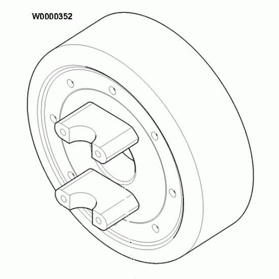 W0000352 - Brake Asm - Drum/yoke (10 X 3 & 1550) Propshaft Park Brake (24K GVWR) W0000352 - Brake Asm - Drum/yoke (10 X 3 & 1550) Propshaft Park Brake (24K GVWR)
