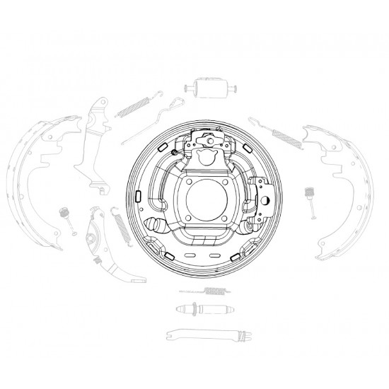 15622343 - Rear Brake Backing Plate (LH) (JB8) 15622343 - Rear Brake Backing Plate (LH) (JB8)