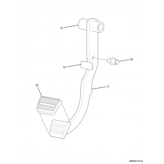 W0000116  -  Pedal Asm-brk 