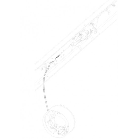 W0008145 - Cable Asm - Parking Brake Rear, Length 1137mm W0008145 - Cable Asm - Parking Brake Rear, Length 1137mm