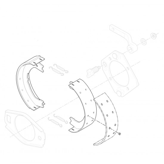 W8831377 - Prop Shaft Park Brake Shoe Kit W8831377 - Prop Shaft Park Brake Shoe Kit