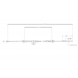 W8007196  -  Cable Asm - Park Brake Front (99.25")