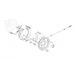 US2801-K  - Auto Park Brake Complete Backing Plate Asm w/ Cable