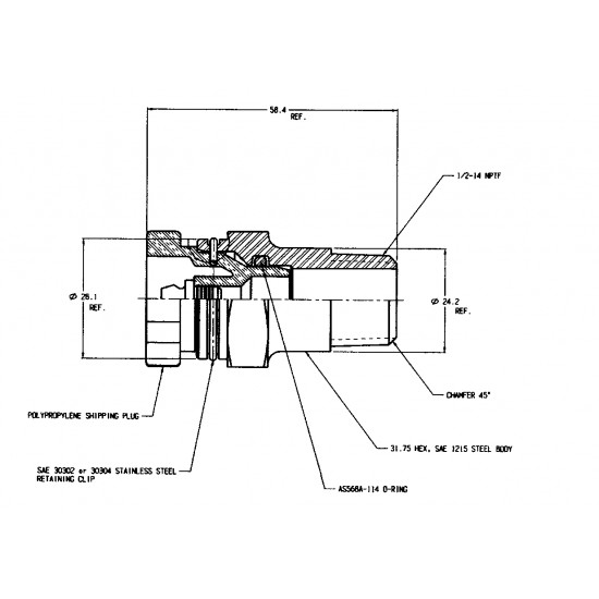 15765610 - Engine Oil Cooler Line Connector 15765610 - Engine Oil Cooler Line Connector