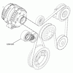 12581203 - Workhorse 8.1L Chassis Belt Tensioner w/ Pulley
