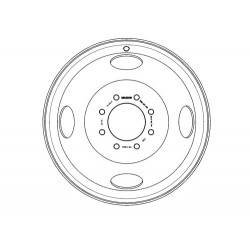 W0002401  -  Wheel Asm-19.5x6 Dc Tl Gray