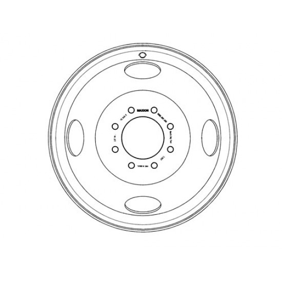 W0002401  -  Wheel Asm-19.5x6 Dc Tl Gray