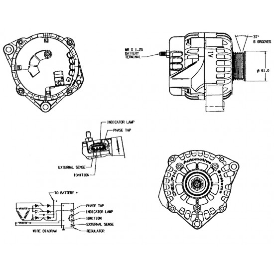 W8800111  - Alternator Asm (130 Amp) W8800111  - Alternator Asm (130 Amp)