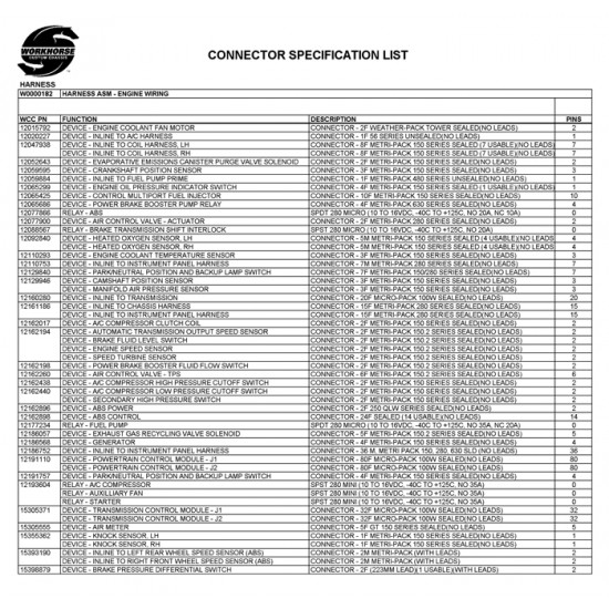 W0000182  - Harness Asm - Engine Wiring