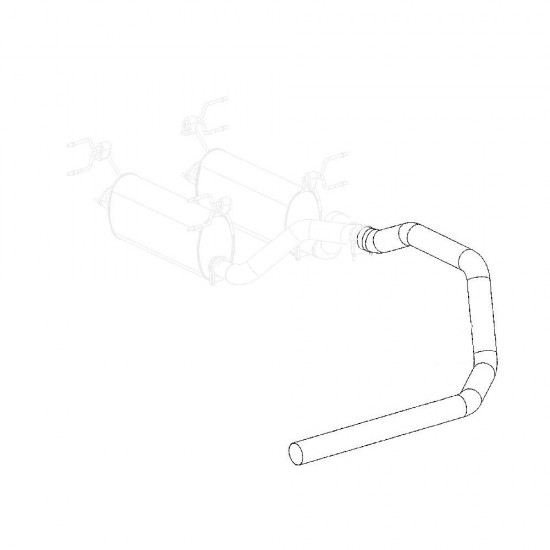 W0005672  -  Exhaust Single Tail Pipe 4"