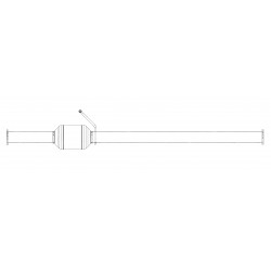 W0006644 - Converter Asm - Catalytic - 208" Wheelbase (1 Per Side on W20/22/62) (RH only on W24) (69" Length)