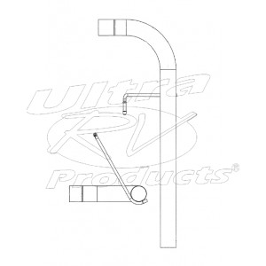 W0007589  -  Pipe Asm - Exhaust Tail, LH