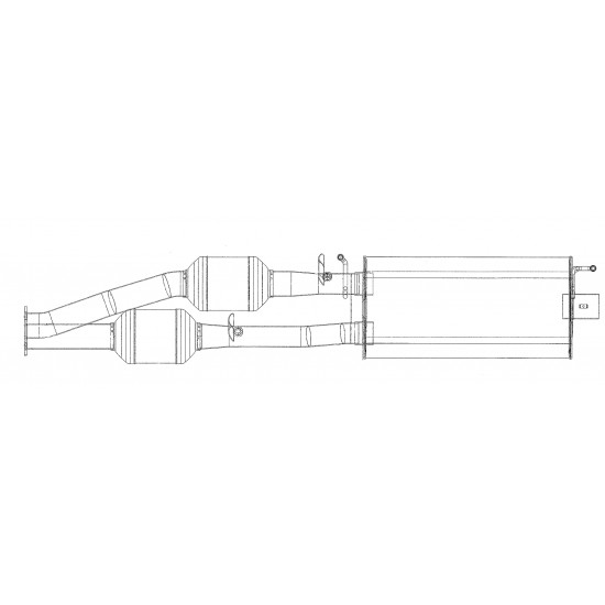 W0012320 - Exhaust Muffler Asm W/ Exhaust Pipe & 3 Way Catalytic Converter W0012320 - Exhaust Muffler Asm W/ Exhaust Pipe & 3 Way Catalytic Converter