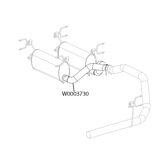 W0003730 - Pipe Asm - Exhaust, Crossover W0003730 - Pipe Asm - Exhaust, Crossover