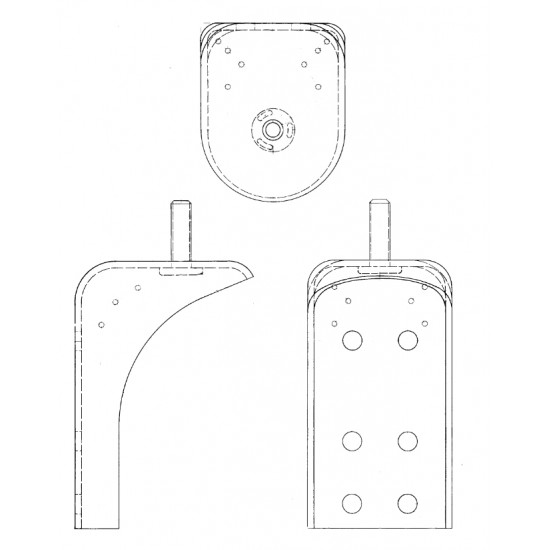 15654272  -  Support - Floor & Dash Panel Front, LH (85-99 FL5/FL6/FL7) Squared Side w/ 6 Holes & Top Stud 15654272  -  Support - Floor & Dash Panel Front, LH (85-99 FL5/FL6/FL7) Squared Side w/ 6 Holes & Top Stud