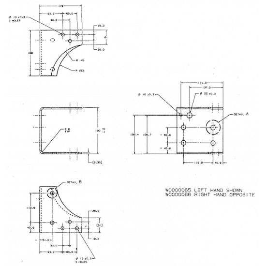 W0000065  -  Brace-corner- Frt C/mbr  