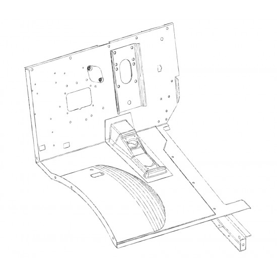 W0009468  -  Panel Asm - Dash & Toe (Black Powder Coat)
