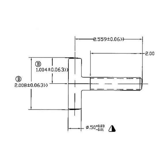 W0002796  -  Bolt - Tee 1/2" x 3"