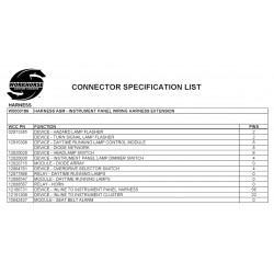 W0000186  -  HARNESS ASM - INSTRUMENT PANEL WIRING EXTENSION