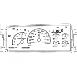16217725 - CLUSTER ASM - INSTRUMENT, MILES/KM, 8 CYL, GAS
